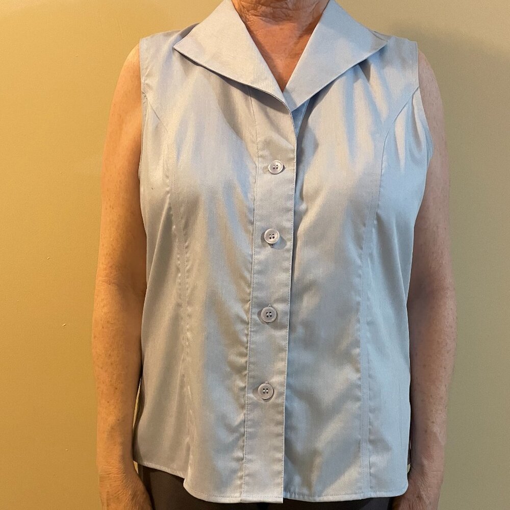 Light Slight Blue Tank Blouse